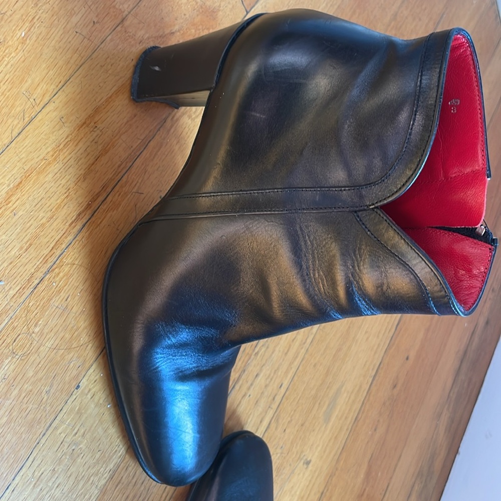 VINTAGE 90’s Free Lance black boots, square toe,size 40 - Picture 7 of 10